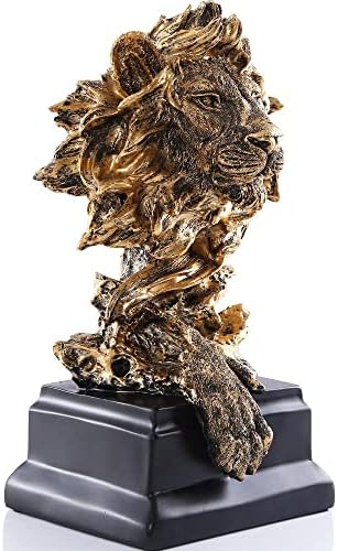 HW Sandstone Lion Statue - Golden Color
