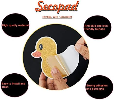 Secopad Non-Slip Bathtub Stickers with Duck Decal