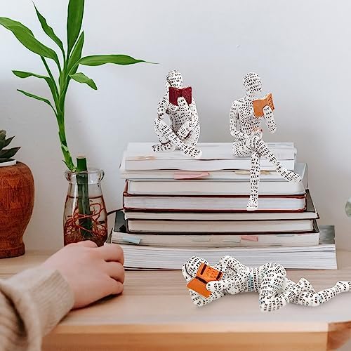puthiac Reading Woman Figurine Thinker Statue