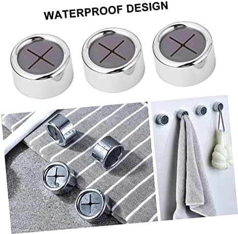 KALLORY 3Pcs Adhesive Towel Holder Rack with Punch Design