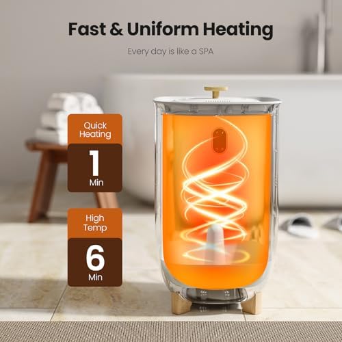 AGLUCKY Towel Warmer with 40L Capacity and LCD Screen