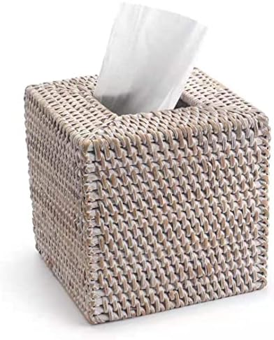 YANGQIHOME Rattan Tissue Box Cover Square 1