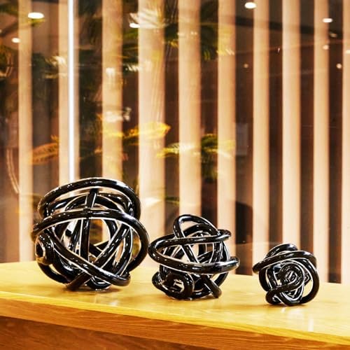 Luxury Lane Infinity Knot Decorative Glass Ball 4 inch