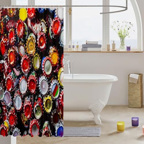 Feelyou Kids Wine Bath Curtain Set 72x84
