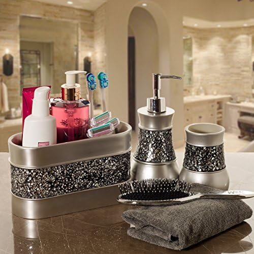 Crackled Glass Bathroom Tumbler - Stylish Water Mouthwash Holder