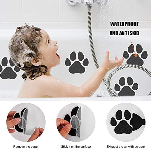 Non-Slip Bathtub Stickers 20PCS Black Safety Treads