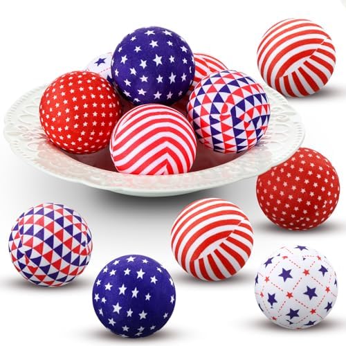 Ceenna 12 Pcs 236 Inch Patriotic Decorative Balls 1