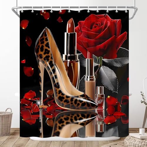 High Heel Shoe Shower Curtain 70x70 inch with Hook
