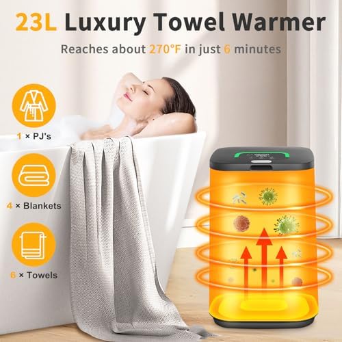 RESIMPLE Towel Warmer with LED Display and 3 Heating Modes
