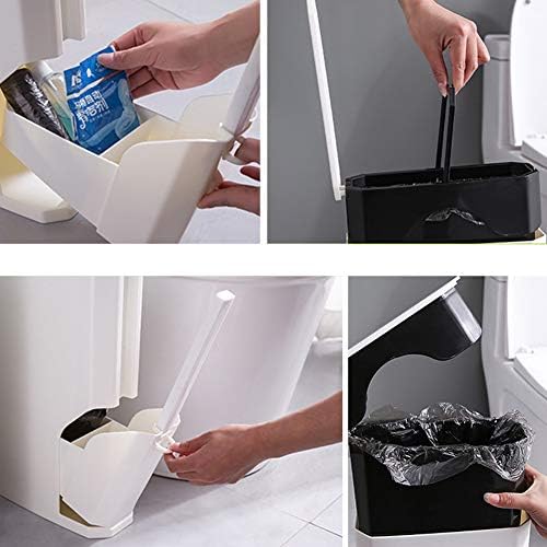 Leying Toilet Brush and Waste Bin Set 3 In 1 Gray 1