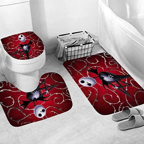 DDS-DUDES Christmas Shower Curtain Set with 12 Hooks