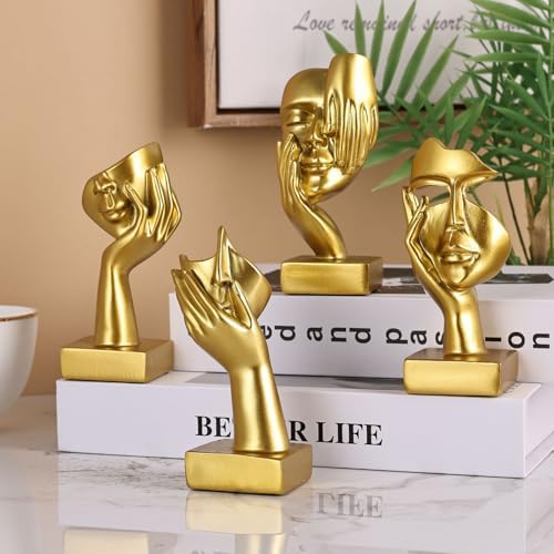 GAOSHENG Mini Abstract Thinker Figurine Set of 4