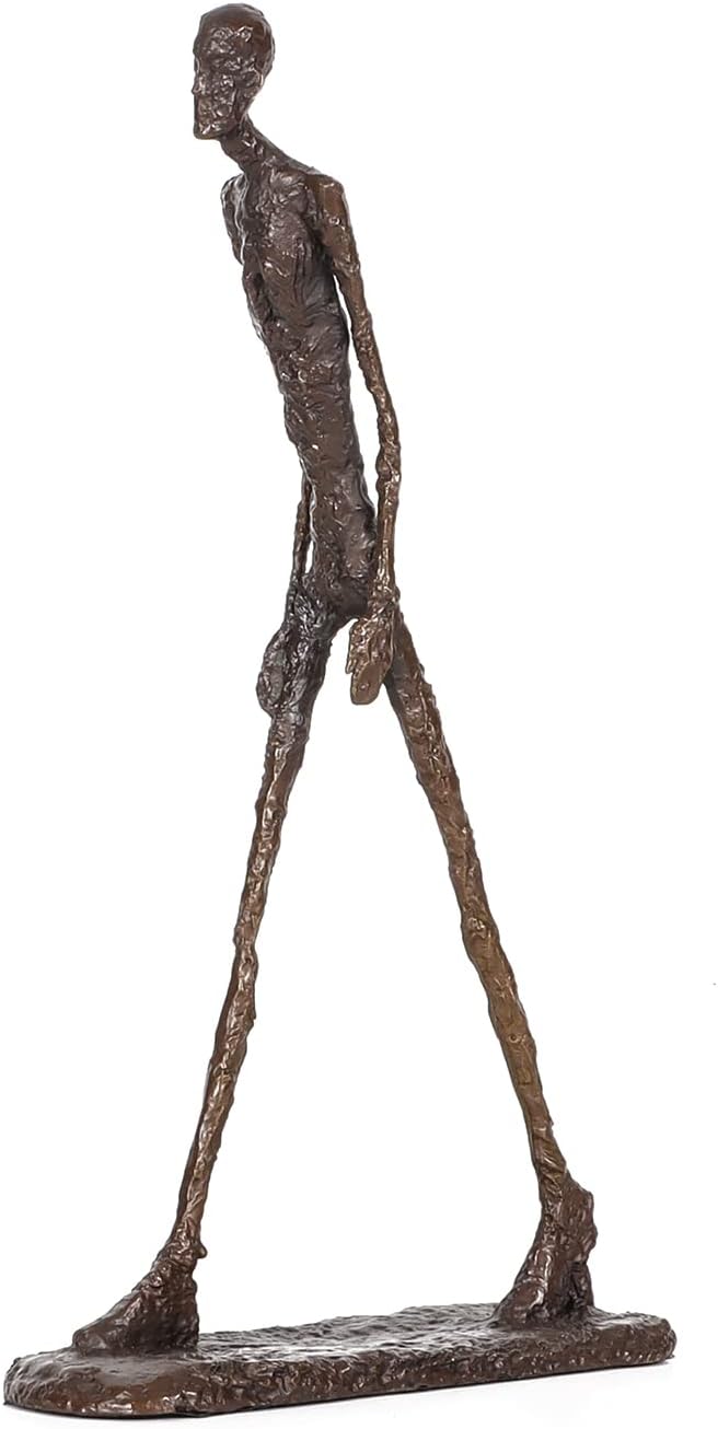 NILEEBUKER Bronze Giacometti Walking Man Statue 10 Inch Home Decor