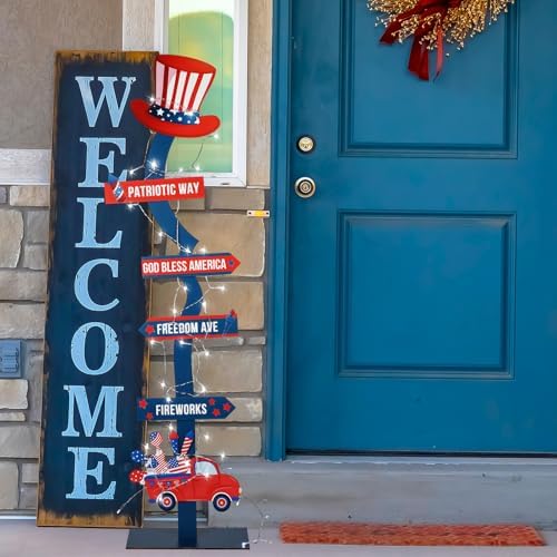 Yousoontic 45 Patriotic Wooden Yard Stake Sign