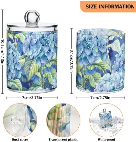 Fustylead Vibrant Blue Hydrangea Canister Set