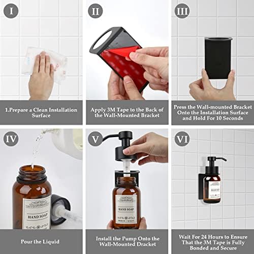 Nobtou 85oz Glass Soap Dispenser 2 Pack - Brown 1