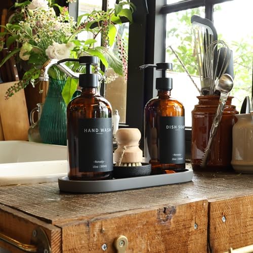 Ronasip 5-Piece Kitchen Soap Dispenser Set