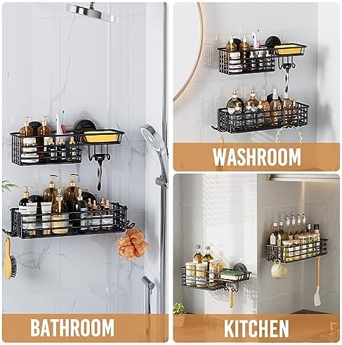 LEVERLOC Shower Caddy Suction Cup 2 Pack