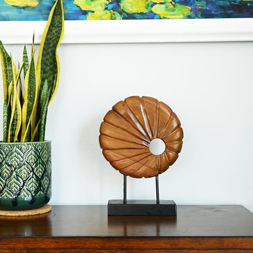 Teak Sculpture Home Dcor with Base 138x98x35
