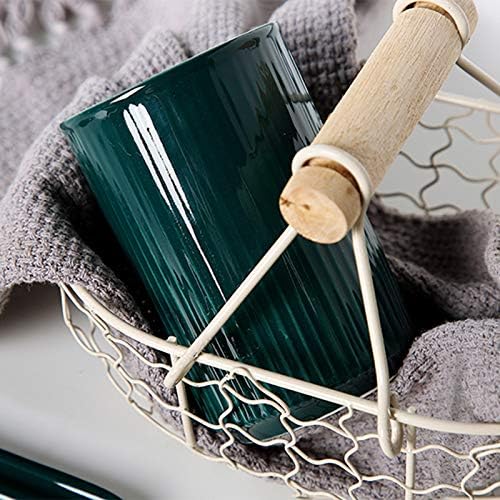 Sizikato 2pcs Vertical Stripes Porcelain Tumblers
