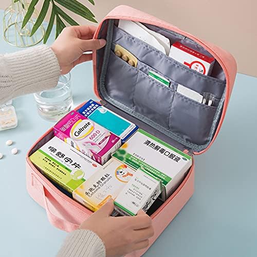 XANHOY Large-Capacity Medicine Box with Zippered Mesh Pockets