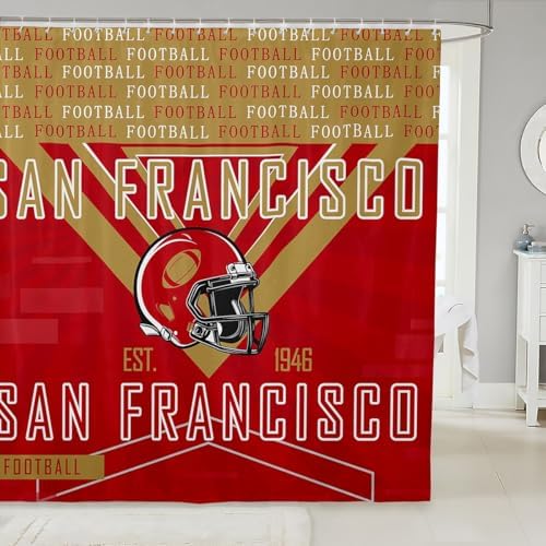 Feelyou Football Bath Curtain Set 72x84 1