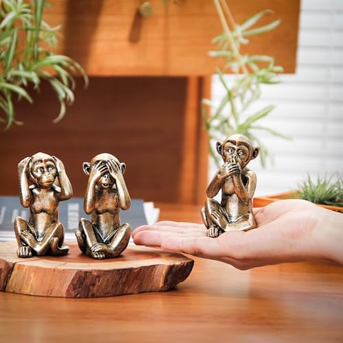 Leekung 3 Wise Monkeys Statue Home Decor
