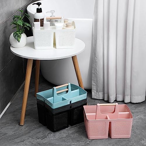 Rejomiik Portable Shower Caddy Basket with Handle Pink