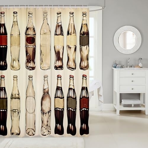 Feelyou Kids Vintage Cola Bath Shower Curtain Set