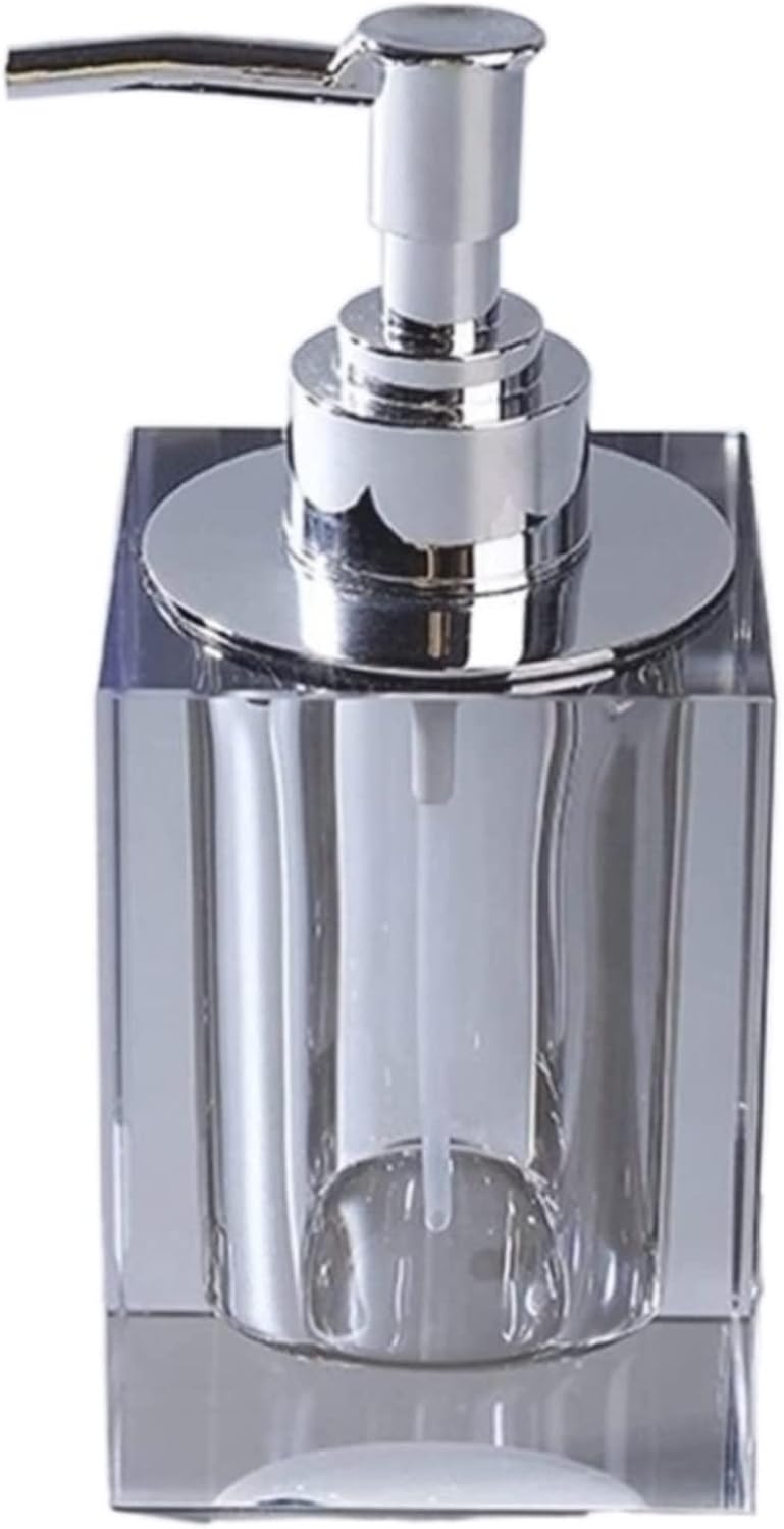 NTIYOU Crystal Soap Dispenser Grey Square 77 Oz