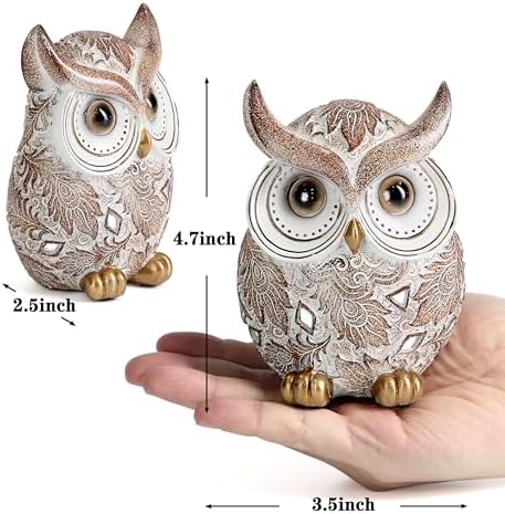 Smadeer Adorable Owl Statue for Home Decor