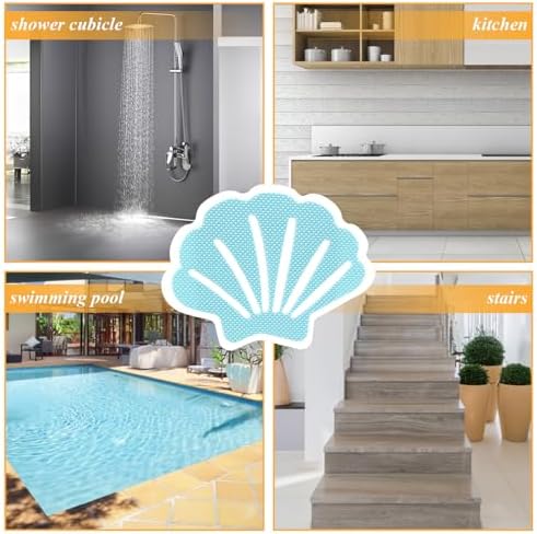 Bathtub Stickers Non Slip 12Pcs Shell Shaped Safety Treads