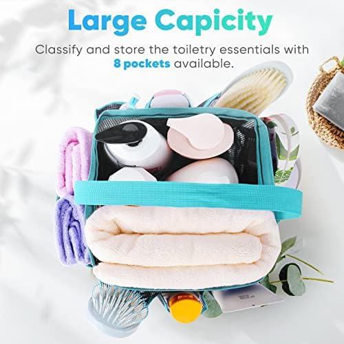 EUDELE Mesh Shower Caddy with 8 Pockets Portable