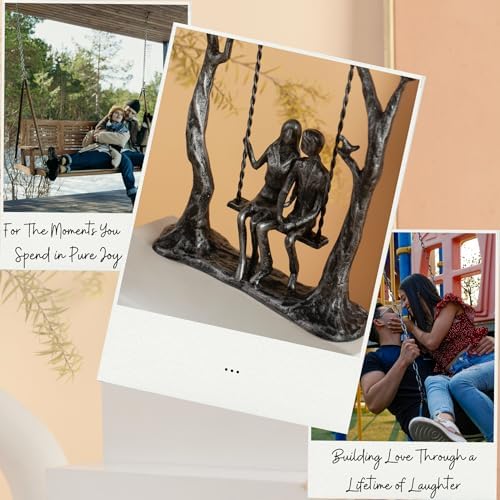 6th Anniversary Iron Sculpture Romantic Couple Statue for Her