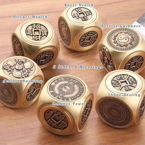 YUERVIEW Chinese Brass Feng Shui Ornament with Rotatable Pixiu Base