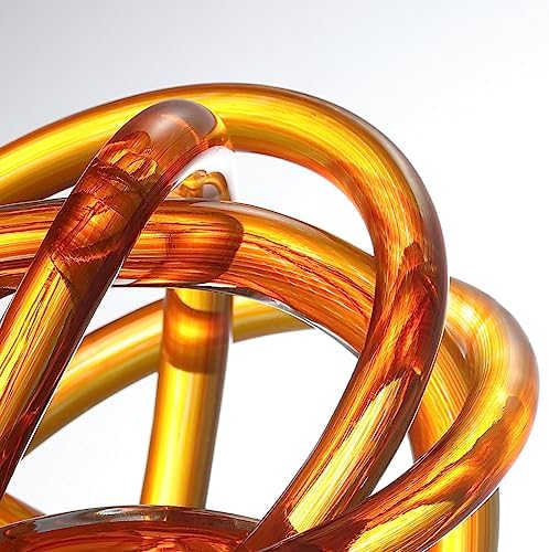 Luxury Lane Ombre Red Infinity Knot Glass Ball Decor