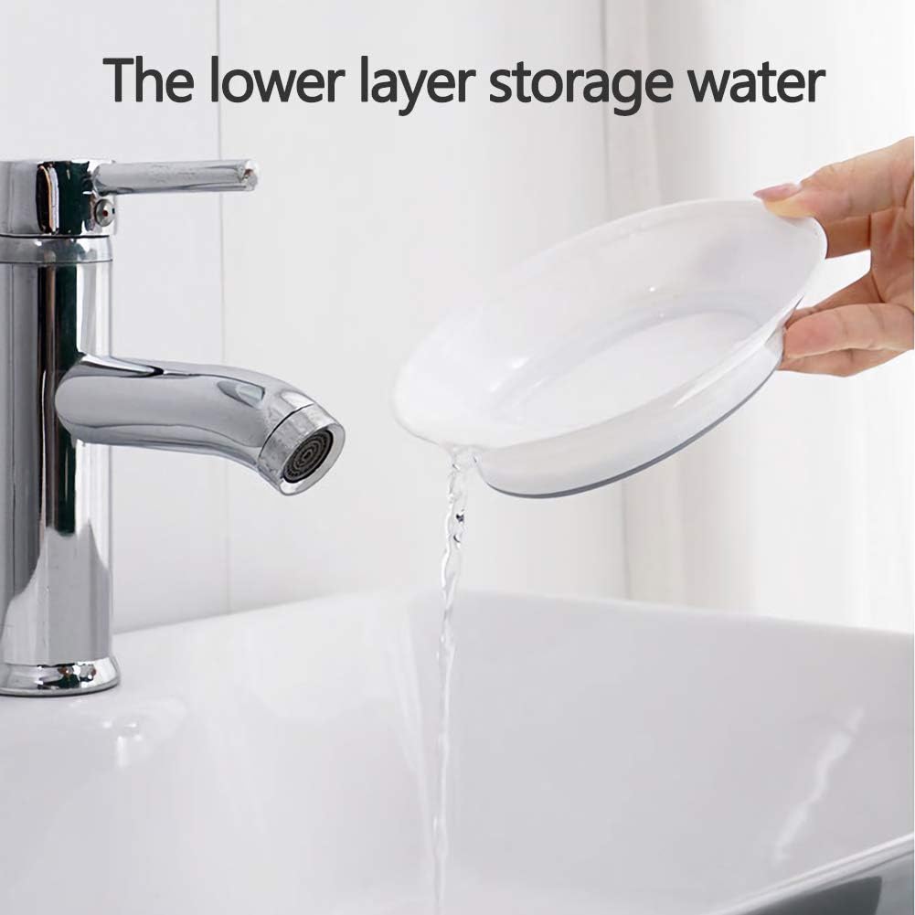 WYOK 2-Pack Soap Dish with Drain and Dry Design