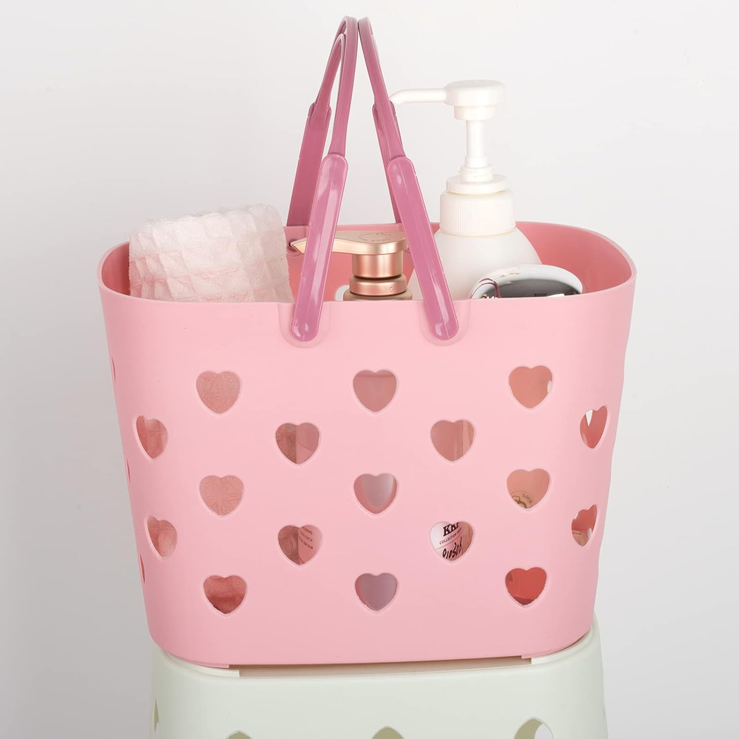 Anyoifax Portable Shower Caddy Tote with Handle - Pink