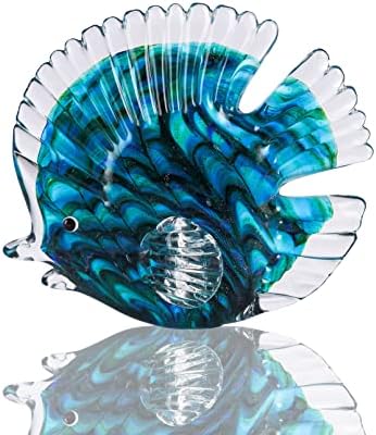 OISEGOP Hand Blown Tropical Fish Decor Art Figurine