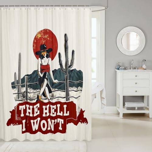 Feelyou Wild West Shower Curtain Set 72x84