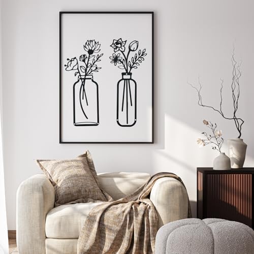 Aertiavty Metal Flowers Wall Decor 3 Pcs