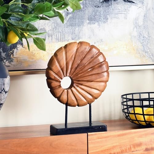 Teak Sculpture Home Dcor with Base 138x98x35
