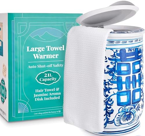 Silk Road Supply Large Towel Warmer with Grey Towel and Fragrance Disk