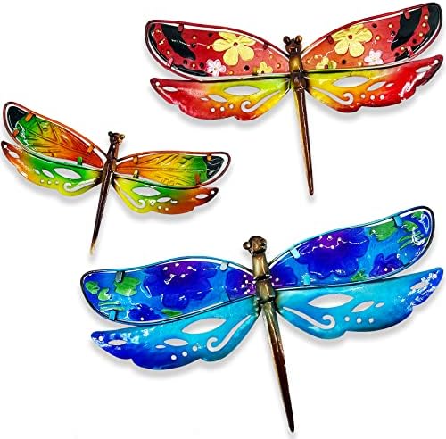 Johns Studio Dragonfly Wall Decor - 3PCS Metal Garden Art