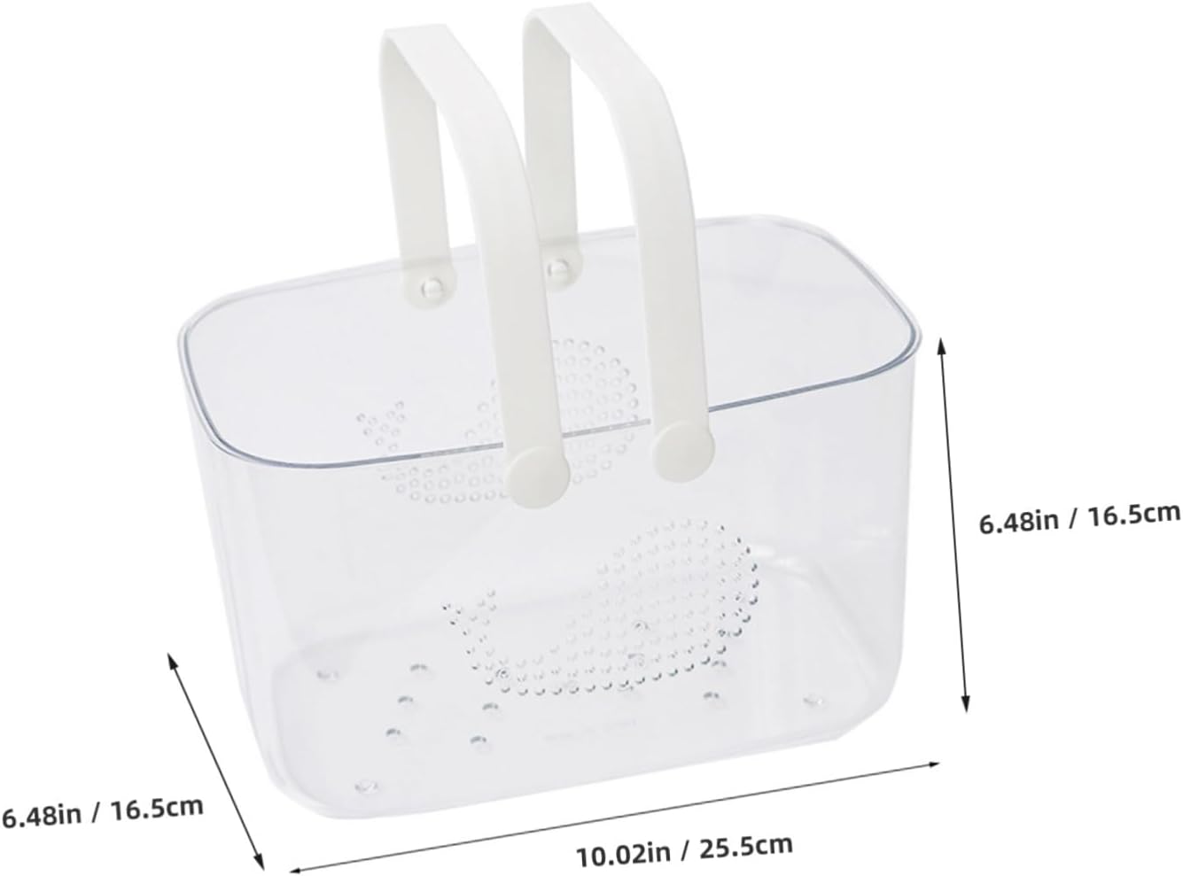 Whale Shaped Plastic Bathroom Basket with Handle