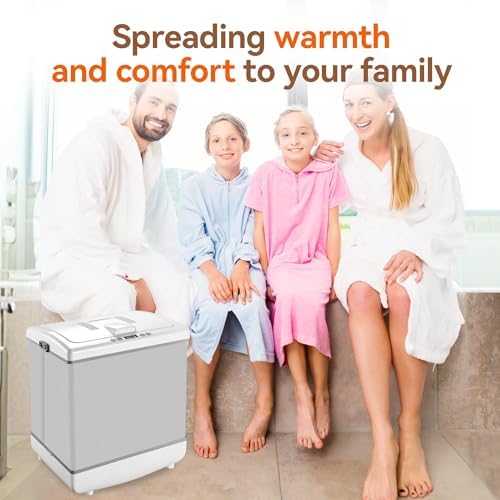 YOSHIKO Heated Towel Warmers 35L Electric Bucket with Timer and LED Display