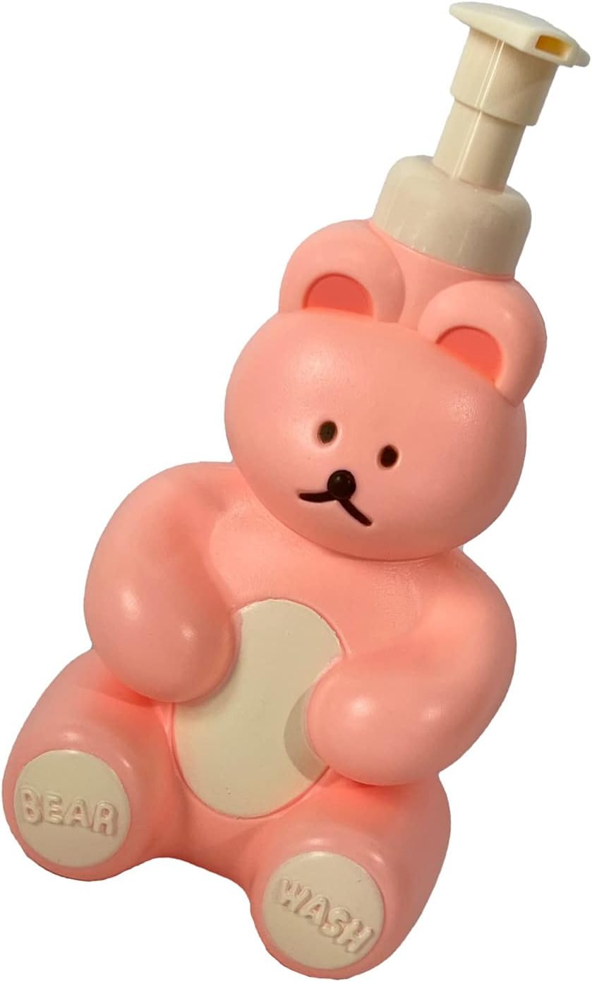 Cute Bear Foam Pump Bottle for Kids - Pink