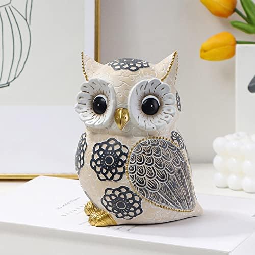 Oinas White Owl Statue - Home Decor Accent for Owl Lovers