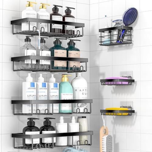 Moforoco 7 Pack Adhesive Shower Organizer Set