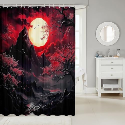 Jejeloiu Japanese Style Shower Curtain Set 1